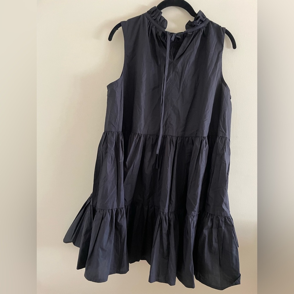 New! French Connection Black Ruffled Kids Dress - Picture 3 of 5